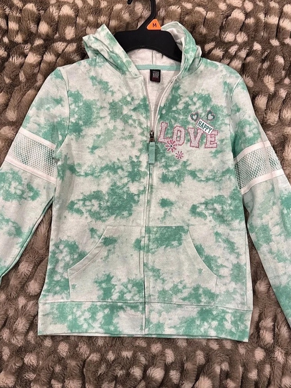 Star Ride Girls Tie-Dye Hooded Jacket Size Medium NWT